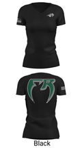 Fossil Ridge High School Baseball 9385458 Women's Short Sleeve V-neck Shirt - 14