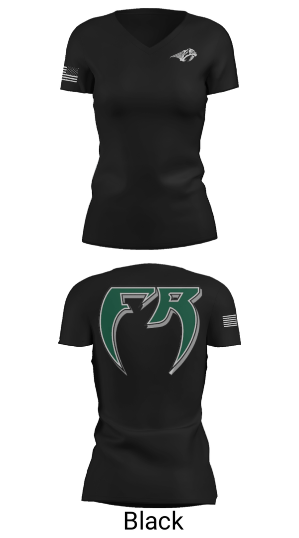 Women's Short Sleeve Vneck Shirt, Fossil Ridge High School Baseball, Baseball, Teamtime, Team time, sublimation, custom sports apparel, team uniforms, spirit wear, spiritwear, sports uniforms, custom shirts, team store, custom team store, fundraiser sports, apparel fundraiser