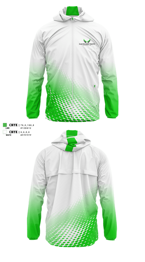 Windbreaker, Cleveland Youth Running Club, Cross Country, Teamtime, Team time, sublimation, custom sports apparel, team uniforms, spirit wear, spiritwear, sports uniforms, custom shirts, team store, custom team store, fundraiser sports, apparel fundraiser