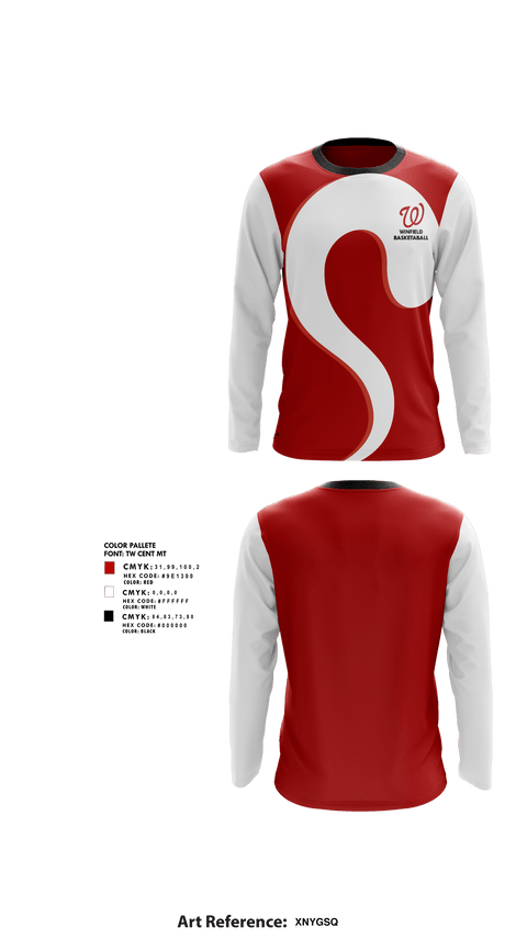 Long Sleeve Performance Shirt, Winfield High School Basketball, Men's Basketball, Teamtime, Team time, sublimation, custom sports apparel, team uniforms, spirit wear, spiritwear, sports uniforms, custom shirts, team store, custom team store, fundraiser sports, apparel fundraiser