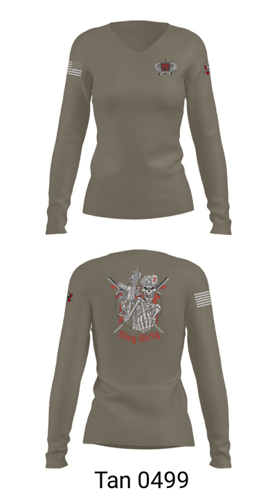 Dirty Deuce 1357112 Women's Long Sleeve V-neck Shirt - 77