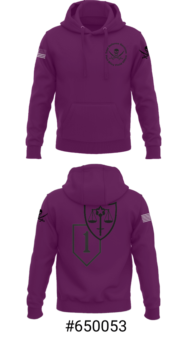 Hoodie, Trial Defense Service, Army, Teamtime, Team time, sublimation, custom sports apparel, team uniforms, spirit wear, spiritwear, sports uniforms, custom shirts, team store, custom team store, fundraiser sports, apparel fundraiser