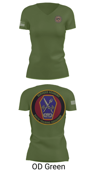 Womens Short Sleeve Vneck Shirt, 345 TRS, Air Force, Teamtime, Team time, sublimation, custom sports apparel, team uniforms, spirit wear, spiritwear, sports uniforms, custom shirts, team store, custom team store, fundraiser sports, apparel fundraiser