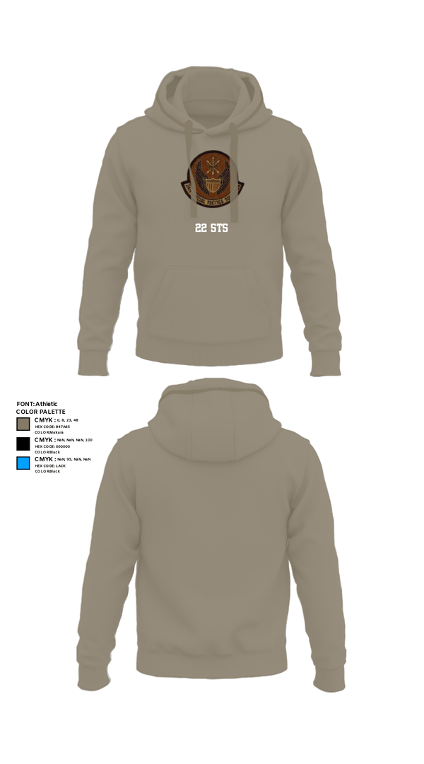 Hoodie, 22 STS, Air Force, Teamtime, Team time, sublimation, custom sports apparel, team uniforms, spirit wear, spiritwear, sports uniforms, custom shirts, team store, custom team store, fundraiser sports, apparel fundraiser