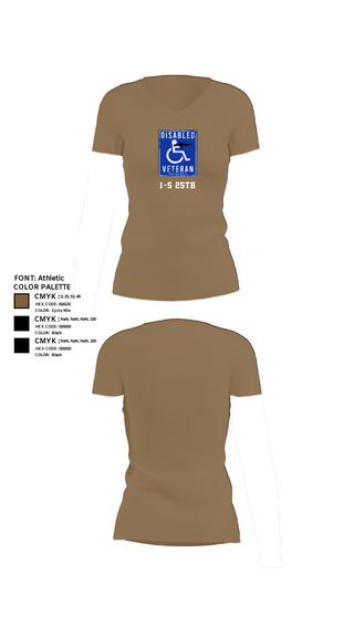 Womens Short Sleeve Vneck Shirt, 1-5 25th, Army, Teamtime, Team time, sublimation, custom sports apparel, team uniforms, spirit wear, spiritwear, sports uniforms, custom shirts, team store, custom team store, fundraiser sports, apparel fundraiser