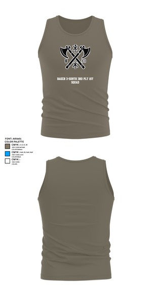 Tank Top, Baker 3-509th 3rd Plt 1st squad, Army, Teamtime, Team time, sublimation, custom sports apparel, team uniforms, spirit wear, spiritwear, sports uniforms, custom shirts, team store, custom team store, fundraiser sports, apparel fundraiser