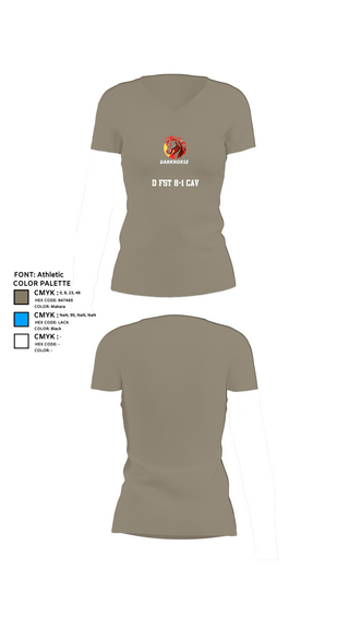 Womens Short Sleeve Vneck Shirt, D FST 8-1 CAV, Army, Teamtime, Team time, sublimation, custom sports apparel, team uniforms, spirit wear, spiritwear, sports uniforms, custom shirts, team store, custom team store, fundraiser sports, apparel fundraiser