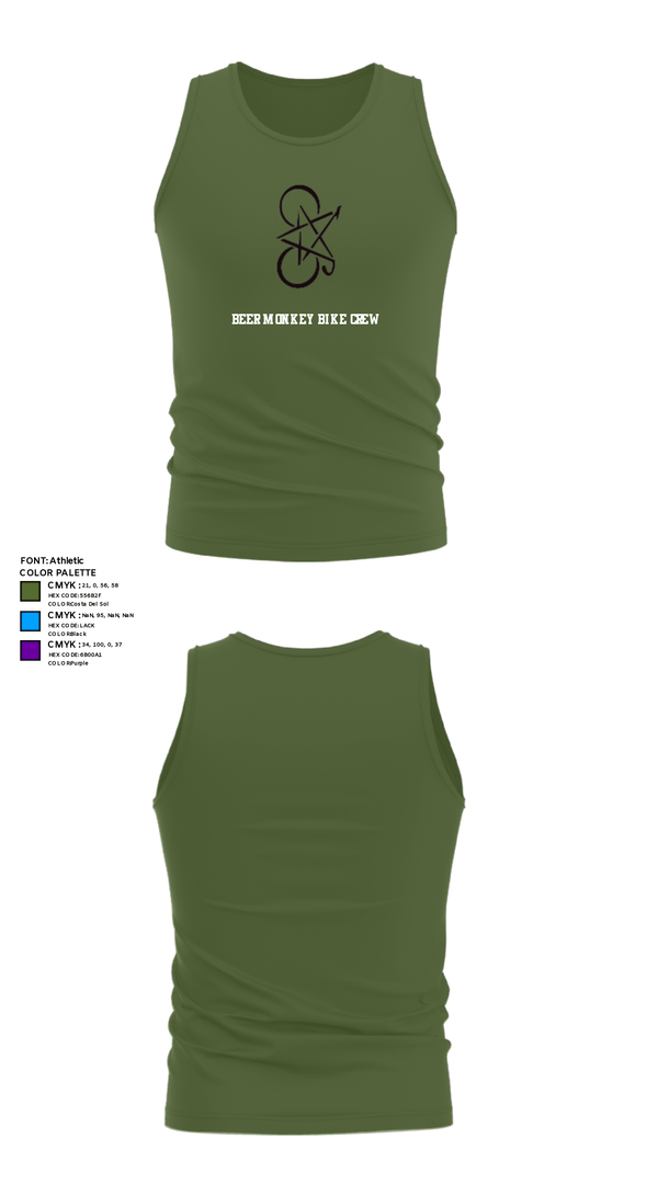 Tank Top, Beer Monkey Bike Crew, Cycling, Teamtime, Team time, sublimation, custom sports apparel, team uniforms, spirit wear, spiritwear, sports uniforms, custom shirts, team store, custom team store, fundraiser sports, apparel fundraiser