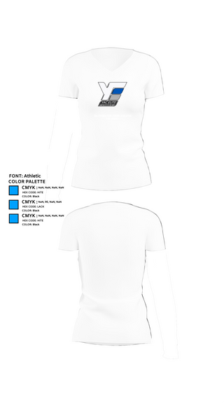 Womens Short Sleeve Vneck Shirt, YAC Foundation (Young Athletes For Christ), Spirit Store, Teamtime, Team time, sublimation, custom sports apparel, team uniforms, spirit wear, spiritwear, sports uniforms, custom shirts, team store, custom team store, fundraiser sports, apparel fundraiser