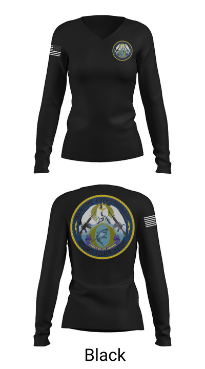 MSRON 8 41955379 Women's Long Sleeve V-neck Shirt - 35