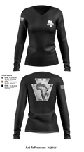 HHC 328th BSB 25119832 Women's Long Sleeve V-neck Shirt - 3