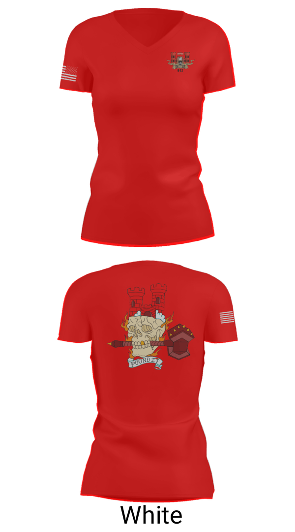 Women's Short Sleeve Vneck Shirt, 3rd Platoon, 642nd ESC, Army, Teamtime, Team time, sublimation, custom sports apparel, team uniforms, spirit wear, spiritwear, sports uniforms, custom shirts, team store, custom team store, fundraiser sports, apparel fundraiser