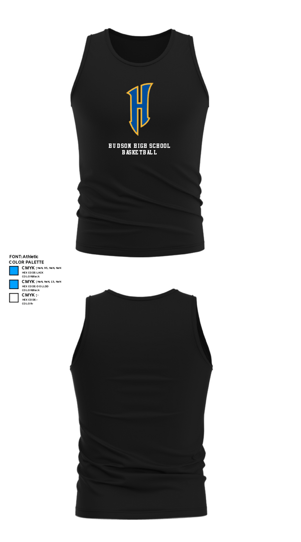 Tank Top, Hudson High School Basketball, Men's Basketball, Teamtime, Team time, sublimation, custom sports apparel, team uniforms, spirit wear, spiritwear, sports uniforms, custom shirts, team store, custom team store, fundraiser sports, apparel fundraiser