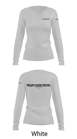Womens Long Sleeve Vneck Shirt, Rider Music Sound SoundKillers, , Teamtime, Team time, sublimation, custom sports apparel, team uniforms, spirit wear, spiritwear, sports uniforms, custom shirts, team store, custom team store, fundraiser sports, apparel fundraiser