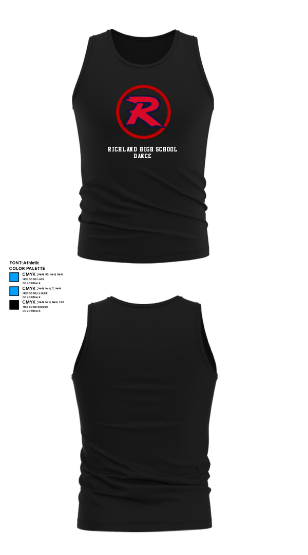 Tank Top, Richland High School Dance, Spirit Store, Teamtime, Team time, sublimation, custom sports apparel, team uniforms, spirit wear, spiritwear, sports uniforms, custom shirts, team store, custom team store, fundraiser sports, apparel fundraiser
