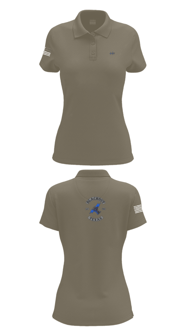 Womens Short Sleeve Performance Polo, BLACKOUT LE-MC, , Teamtime, Team time, sublimation, custom sports apparel, team uniforms, spirit wear, spiritwear, sports uniforms, custom shirts, team store, custom team store, fundraiser sports, apparel fundraiser