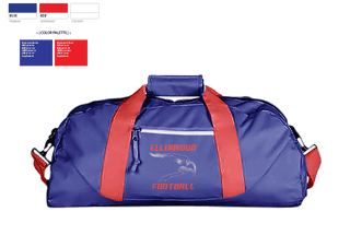 Duffle Bag, Ellinwood High School Football, Football, Teamtime, Team time, sublimation, custom sports apparel, team uniforms, spirit wear, spiritwear, sports uniforms, custom shirts, team store, custom team store, fundraiser sports, apparel fundraiser
