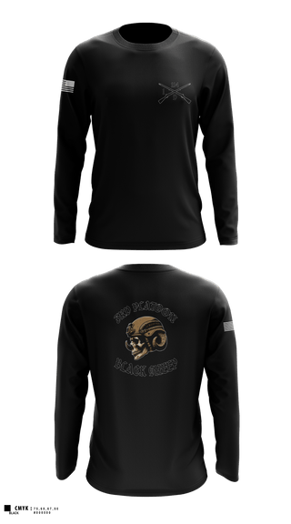 Long Sleeve Performance Shirt, 3rd PLT black sheep, Army, Teamtime, Team time, sublimation, custom sports apparel, team uniforms, spirit wear, spiritwear, sports uniforms, custom shirts, team store, custom team store, fundraiser sports, apparel fundraiser