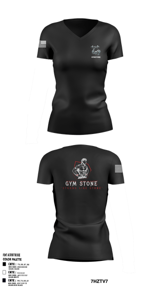 Womens Short Sleeve Vneck Shirt, GymStone, , Teamtime, Team time, sublimation, custom sports apparel, team uniforms, spirit wear, spiritwear, sports uniforms, custom shirts, team store, custom team store, fundraiser sports, apparel fundraiser