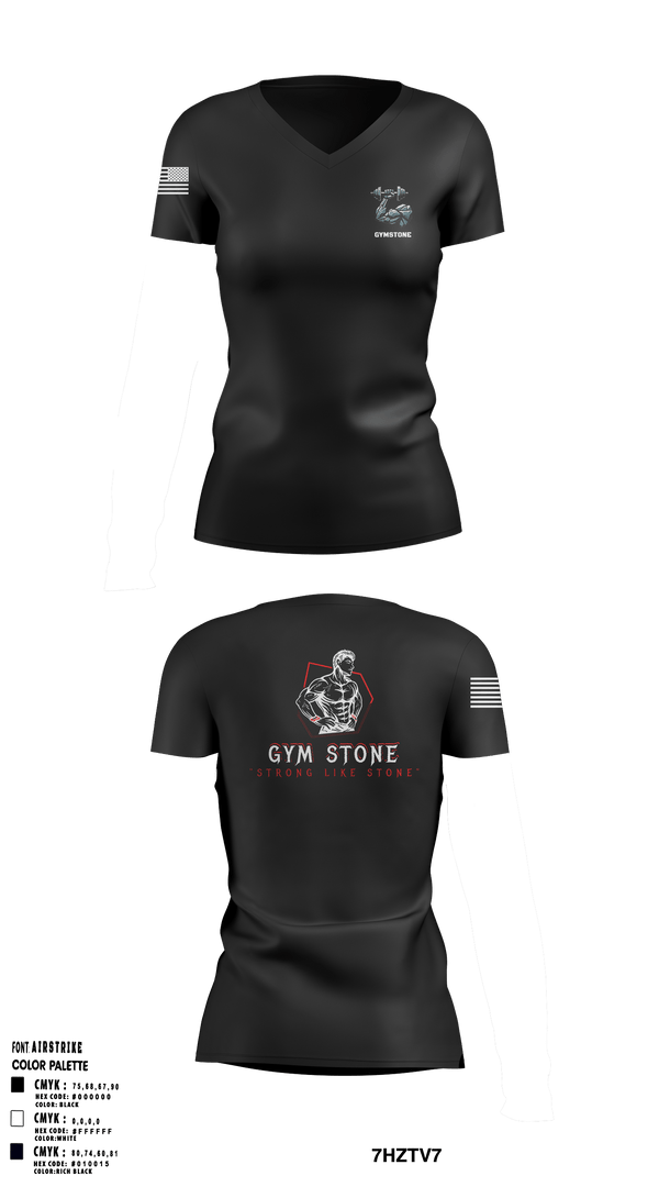 Womens Short Sleeve Vneck Shirt, GymStone, , Teamtime, Team time, sublimation, custom sports apparel, team uniforms, spirit wear, spiritwear, sports uniforms, custom shirts, team store, custom team store, fundraiser sports, apparel fundraiser