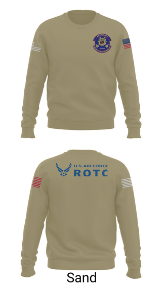 Crew Neck Sweatshirt, Detachment 035, Air Force, Teamtime, Team time, sublimation, custom sports apparel, team uniforms, spirit wear, spiritwear, sports uniforms, custom shirts, team store, custom team store, fundraiser sports, apparel fundraiser