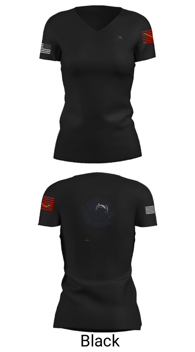 VAQ-131 90962102 Women's Short Sleeve V-neck Shirt - 27