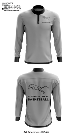 Quarter Zip Jacket, St Johns Lutheran Basketball, Men's Basketball, Teamtime, Team time, sublimation, custom sports apparel, team uniforms, spirit wear, spiritwear, sports uniforms, custom shirts, team store, custom team store, fundraiser sports, apparel fundraiser