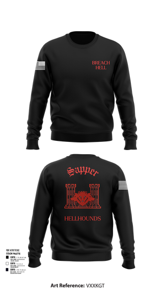 Crew Neck Sweatshirt, 811th EN CO, , Teamtime, Team time, sublimation, custom sports apparel, team uniforms, spirit wear, spiritwear, sports uniforms, custom shirts, team store, custom team store, fundraiser sports, apparel fundraiser