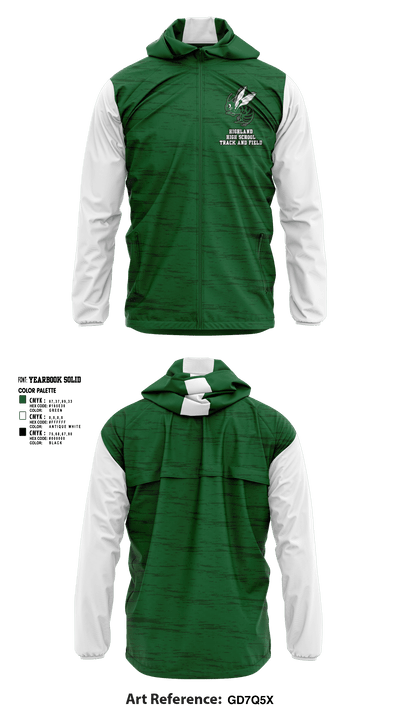 Highland High School Track and Field 30222652 Windbreaker - 1