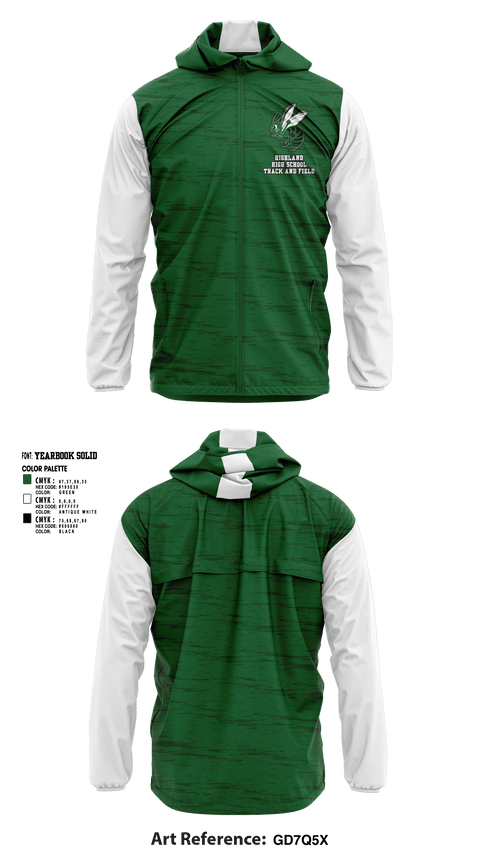 Windbreaker, Highland High School Track and Field, Track & Field, Teamtime, Team time, sublimation, custom sports apparel, team uniforms, spirit wear, spiritwear, sports uniforms, custom shirts, team store, custom team store, fundraiser sports, apparel fundraiser