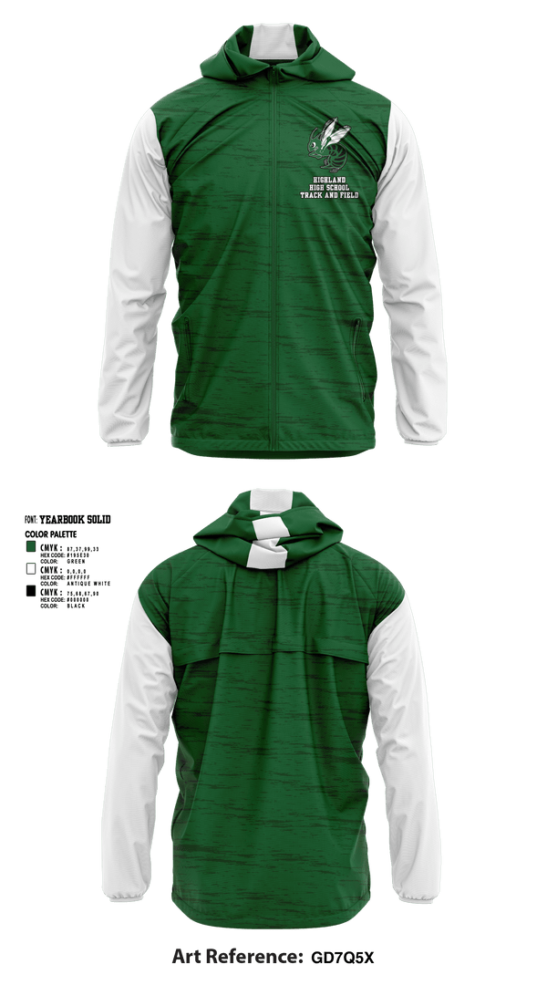 Windbreaker, Highland High School Track and Field, Track & Field, Teamtime, Team time, sublimation, custom sports apparel, team uniforms, spirit wear, spiritwear, sports uniforms, custom shirts, team store, custom team store, fundraiser sports, apparel fundraiser