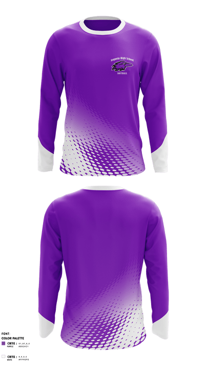 Sequoia High School Softball 69222263 Long Sleeve Performance Shirt - 1
