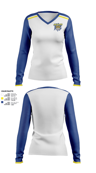 Womens Long Sleeve Vneck Shirt, Wildcats Volleyball, Women's Volleyball, Teamtime, Team time, sublimation, custom sports apparel, team uniforms, spirit wear, spiritwear, sports uniforms, custom shirts, team store, custom team store, fundraiser sports, apparel fundraiser