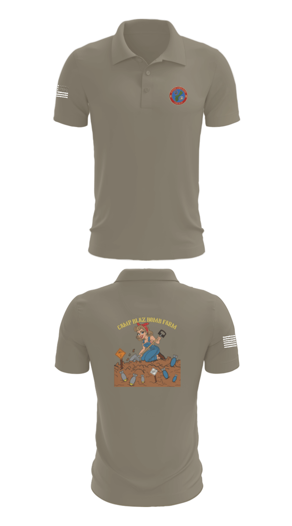 Short Sleeve Performance Polo, MCB Camp Blaz Ordnance, Marines, Teamtime, Team time, sublimation, custom sports apparel, team uniforms, spirit wear, spiritwear, sports uniforms, custom shirts, team store, custom team store, fundraiser sports, apparel fundraiser