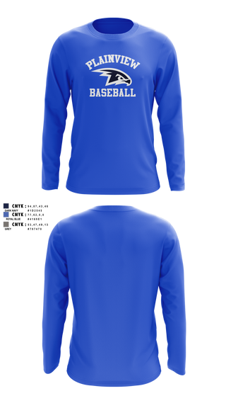 Long Sleeve Performance Shirt, Plainview Little League, Baseball, Teamtime, Team time, sublimation, custom sports apparel, team uniforms, spirit wear, spiritwear, sports uniforms, custom shirts, team store, custom team store, fundraiser sports, apparel fundraiser