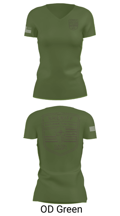 Fulton County Anti-Crime Task Force 27594594 Women's Short Sleeve V-neck Shirt - 46