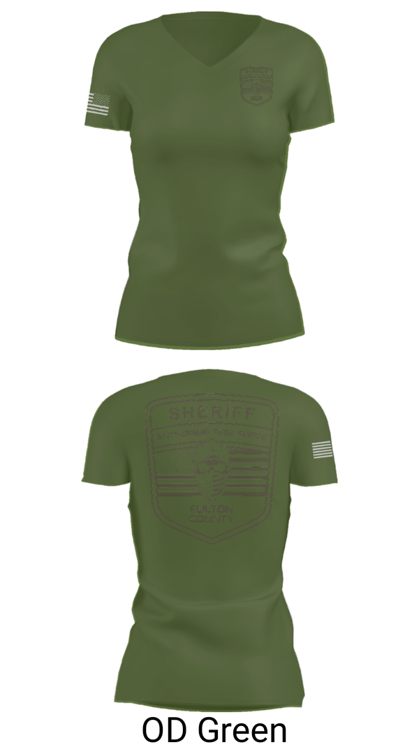 Womens Short Sleeve Vneck Shirt, Fulton County Anti-Crime Task Force, , Teamtime, Team time, sublimation, custom sports apparel, team uniforms, spirit wear, spiritwear, sports uniforms, custom shirts, team store, custom team store, fundraiser sports, apparel fundraiser