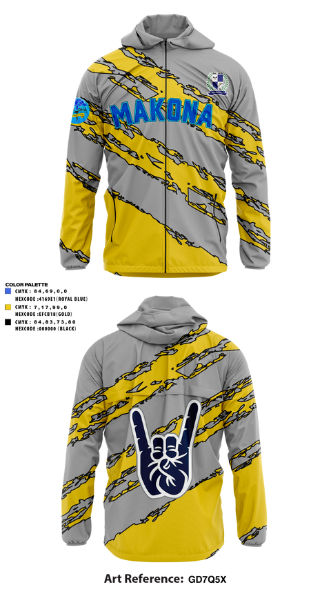 Windbreaker, MAKONA Frat, E-Sports, Teamtime, Team time, sublimation, custom sports apparel, team uniforms, spirit wear, spiritwear, sports uniforms, custom shirts, team store, custom team store, fundraiser sports, apparel fundraiser