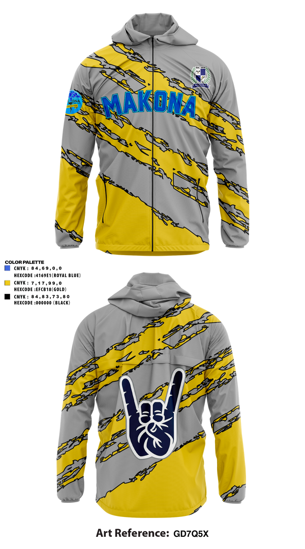 Windbreaker, MAKONA Frat, E-Sports, Teamtime, Team time, sublimation, custom sports apparel, team uniforms, spirit wear, spiritwear, sports uniforms, custom shirts, team store, custom team store, fundraiser sports, apparel fundraiser