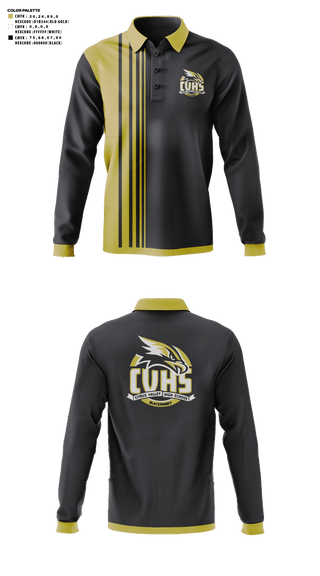 Long Sleeve Performance Polo, Citrus Valley High School Golf, Golf, Teamtime, Team time, sublimation, custom sports apparel, team uniforms, spirit wear, spiritwear, sports uniforms, custom shirts, team store, custom team store, fundraiser sports, apparel fundraiser