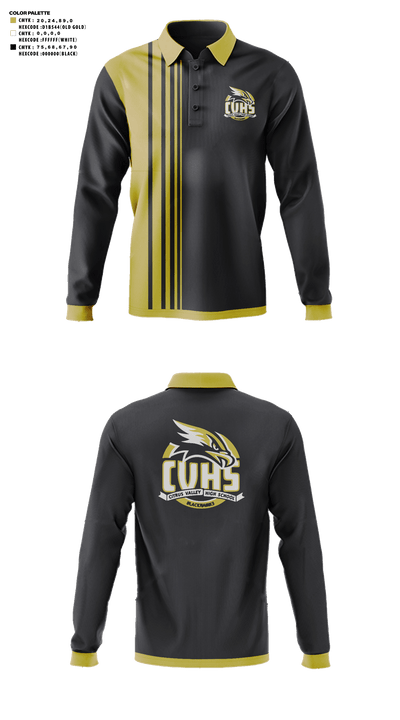 Citrus Valley High School Golf 78856365 Long Sleeve Performance Polo - 41
