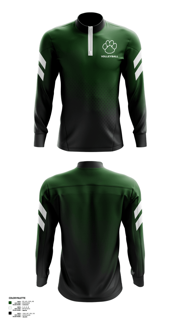 Quarter Zip Jacket, Panthers Volleyball, Women's Volleyball, Teamtime, Team time, sublimation, custom sports apparel, team uniforms, spirit wear, spiritwear, sports uniforms, custom shirts, team store, custom team store, fundraiser sports, apparel fundraiser