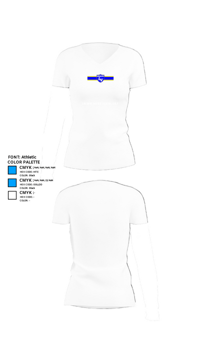 Logan View High School Golf 457859 Women's Short Sleeve V-neck Shirt - 18