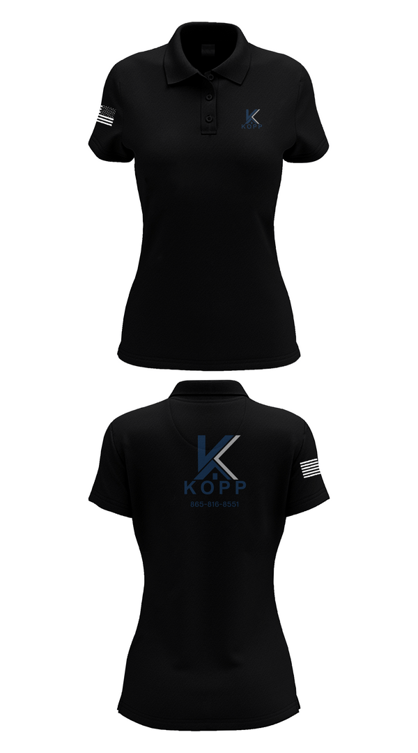 Womens Short Sleeve Performance Polo, Kopp Renovations, , Teamtime, Team time, sublimation, custom sports apparel, team uniforms, spirit wear, spiritwear, sports uniforms, custom shirts, team store, custom team store, fundraiser sports, apparel fundraiser