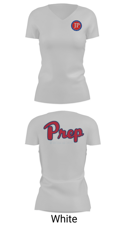 Jackson Preparatory School Swimming 57912925 Women's Short Sleeve V-neck Shirt - 19
