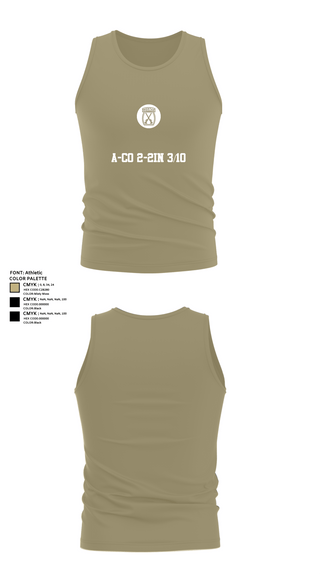 Tank Top, a-co 2-2in 3/10, Army, Teamtime, Team time, sublimation, custom sports apparel, team uniforms, spirit wear, spiritwear, sports uniforms, custom shirts, team store, custom team store, fundraiser sports, apparel fundraiser