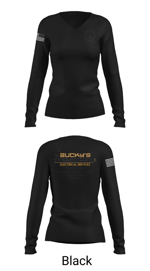 Womens Long Sleeve Vneck Shirt, Buckys innovation, , Teamtime, Team time, sublimation, custom sports apparel, team uniforms, spirit wear, spiritwear, sports uniforms, custom shirts, team store, custom team store, fundraiser sports, apparel fundraiser