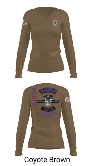 Womens Long Sleeve Vneck Shirt, Bluecrew law enforcement motorcycle club, , Teamtime, Team time, sublimation, custom sports apparel, team uniforms, spirit wear, spiritwear, sports uniforms, custom shirts, team store, custom team store, fundraiser sports, apparel fundraiser