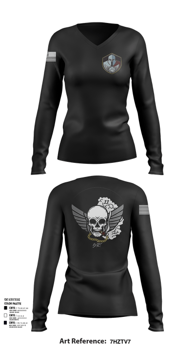 Special Response Team 18525439 Women's Long Sleeve V-neck Shirt -1 118