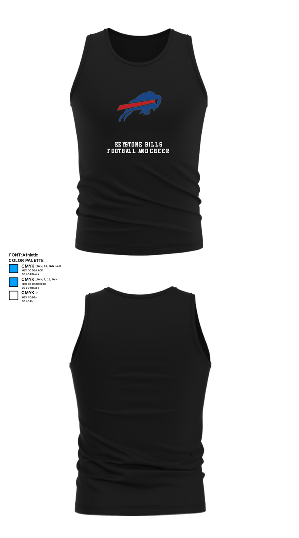 Tank Top, Keystone Bills Football and Cheer, Football, Teamtime, Team time, sublimation, custom sports apparel, team uniforms, spirit wear, spiritwear, sports uniforms, custom shirts, team store, custom team store, fundraiser sports, apparel fundraiser